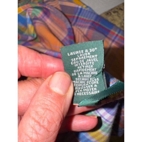 LRL Lauren Jeans Company Plaid Button-Up Shirt Cotton XL Preppy Old Money Cottag - Picture 7 of 10